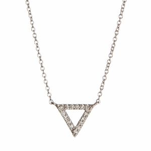Carriere Sterling Silver Triangle Diamond Pendant